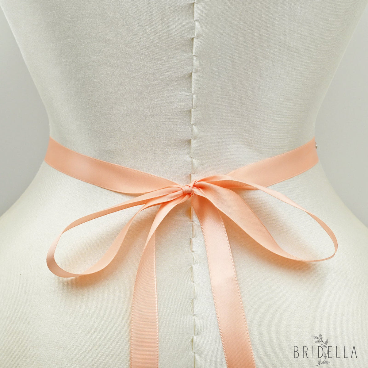 Rose Gold Rhinestone Bridal Dress Belt for Wedding - Bridella BS423-RG - Retro Pink Ribbon - Belts