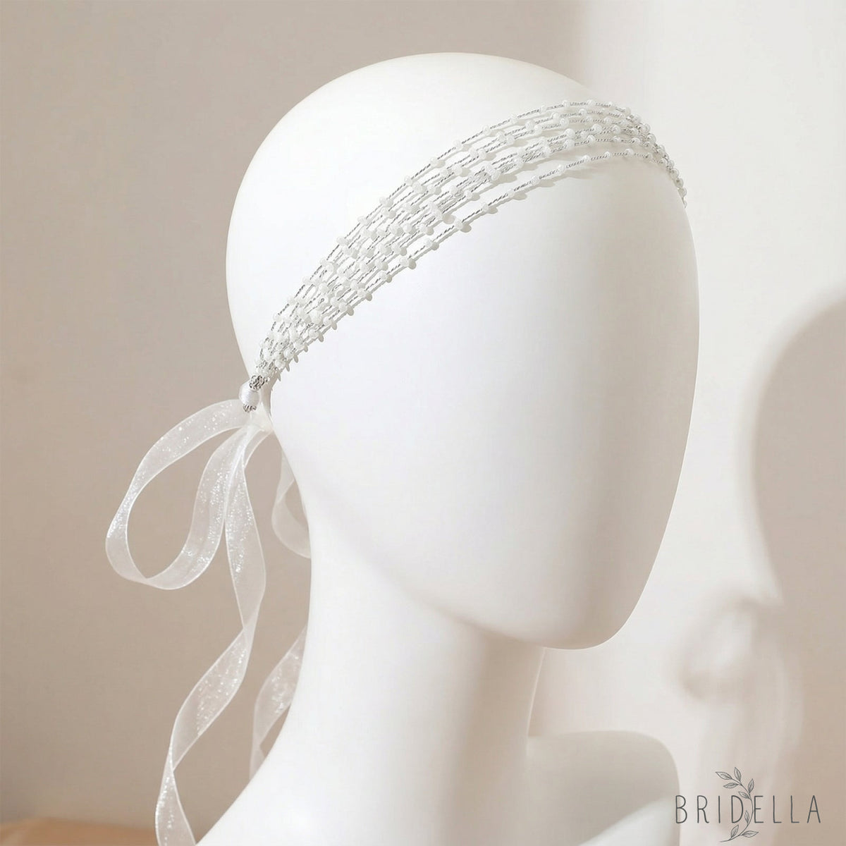 Silver Beaded Bridal Headband Wedding Hair - Bridella BHP28-S - Silvery - HEADWEAR