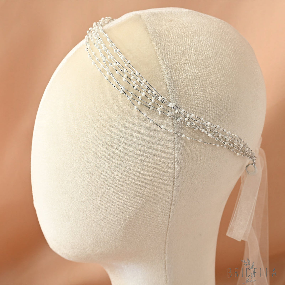 Silver Beaded Bridal Headband Wedding Hair - Bridella BHP28-S - Silvery - HEADWEAR