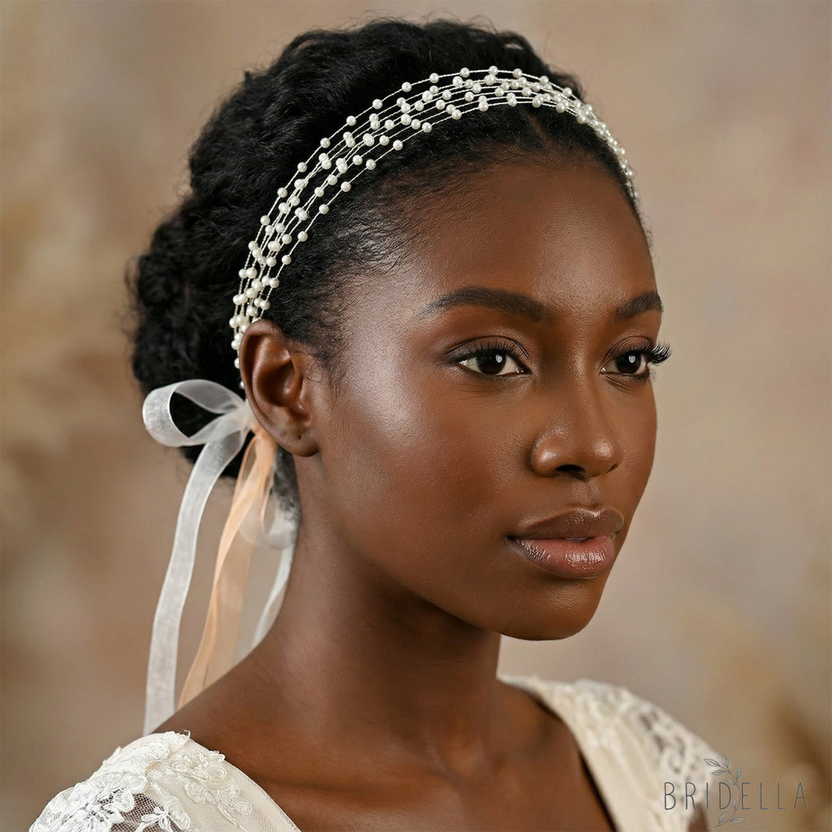Silver Beaded Bridal Headband Wedding Hair - Bridella BHP28-S - Silvery - HEADWEAR