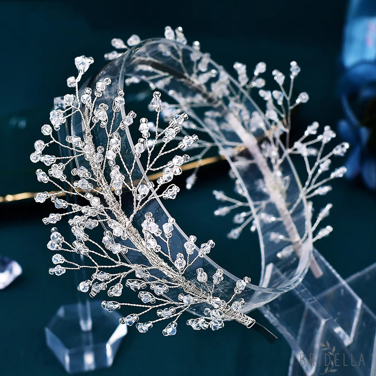 BHP595-S silver bead headband
