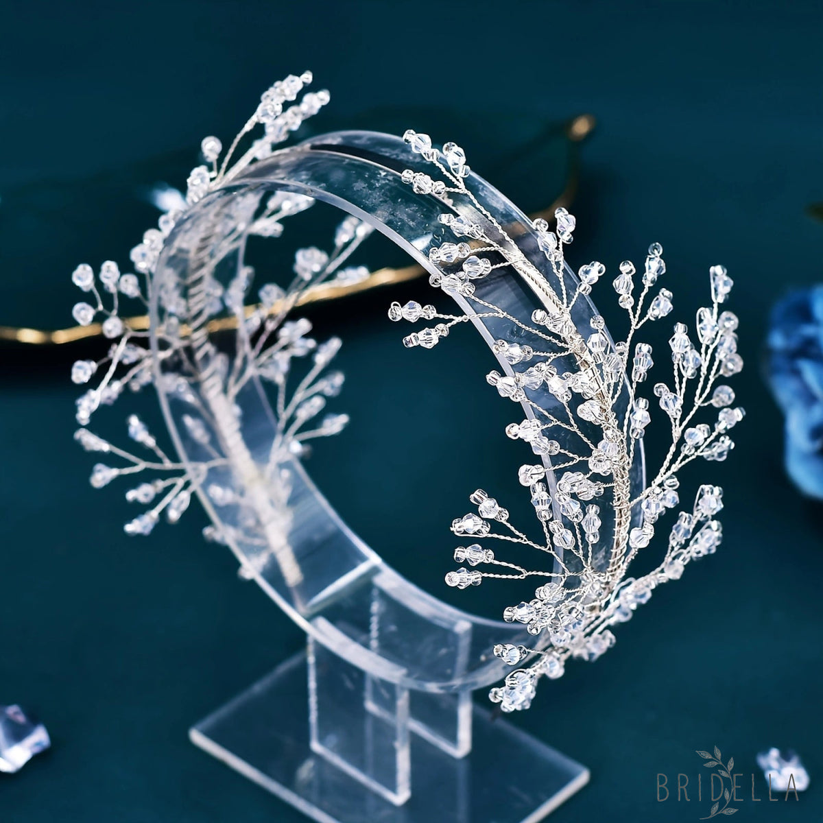 BHP595-S silver bead headband