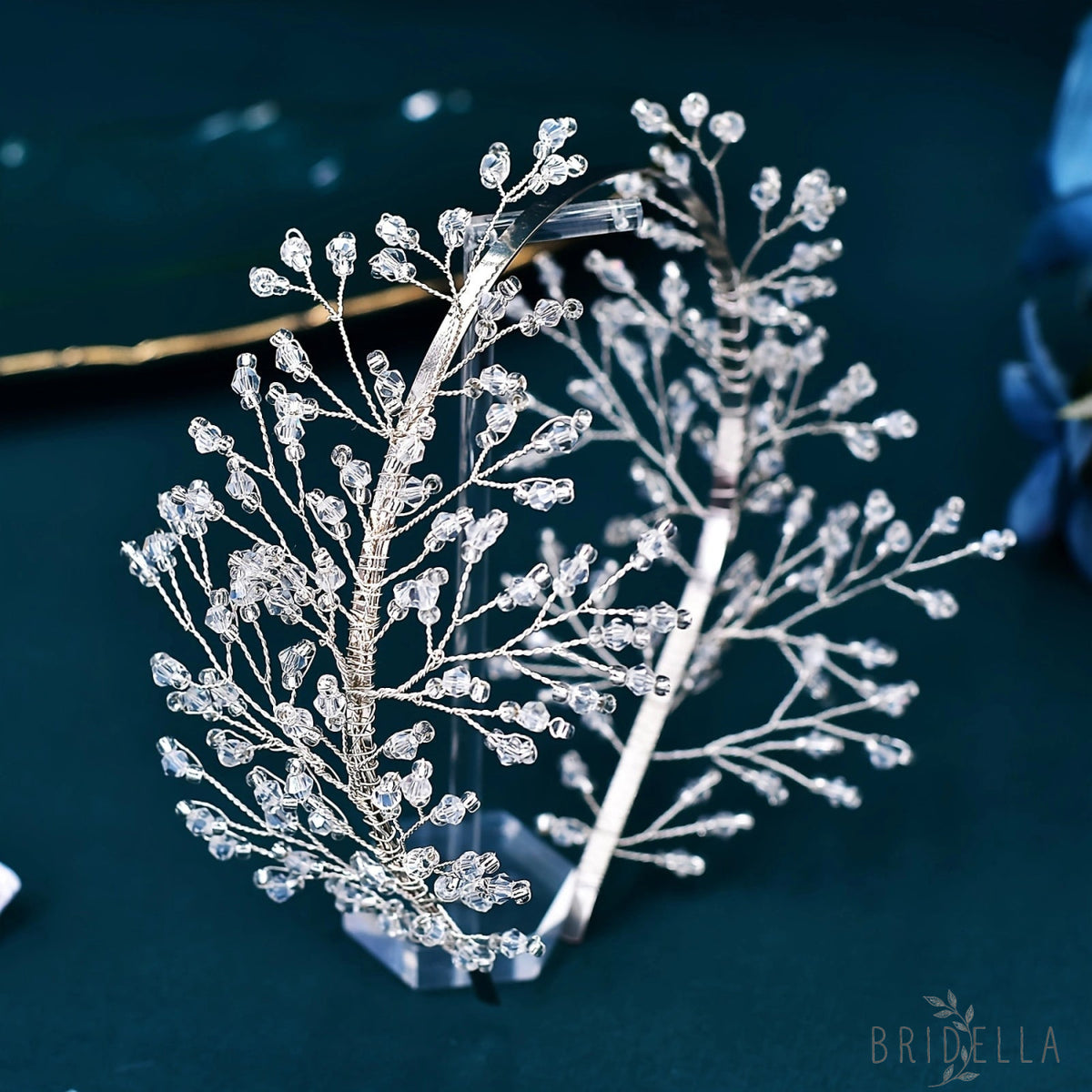 BHP595-S silver bead headband
