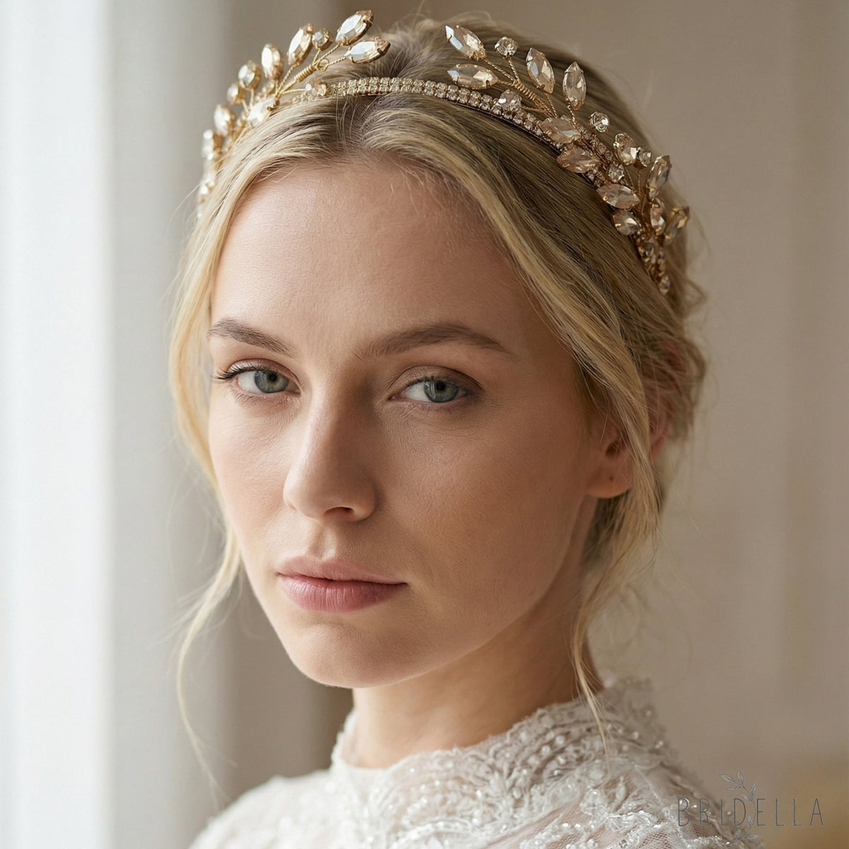 Silver & Gold Rhinestone Bridal Headband for Wedding - BHP531 - HEADWEAR