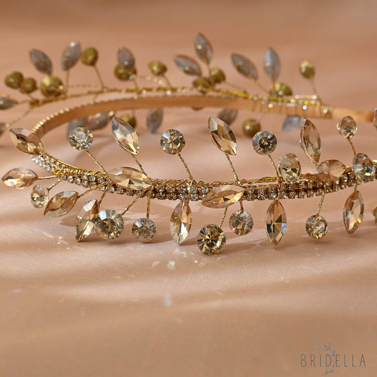 Silver & Gold Rhinestone Bridal Headband for Wedding - BHP531 - HEADWEAR