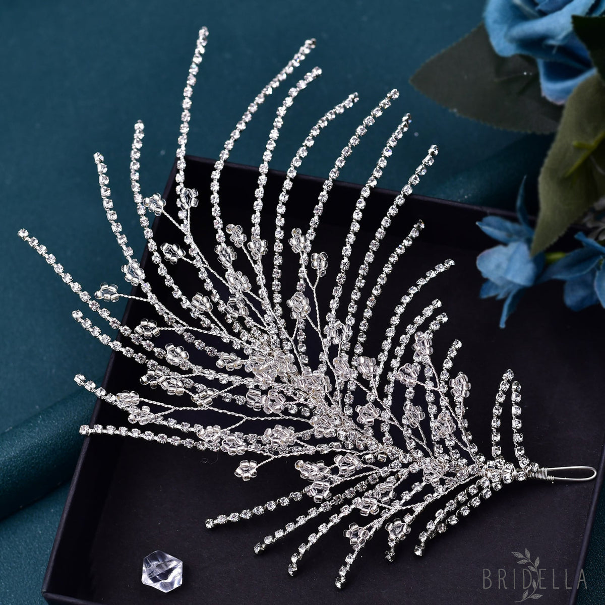 BHP188-S silver rhinestone bead headwear