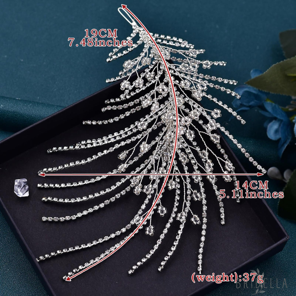 BHP188-S silver rhinestone bead headwear