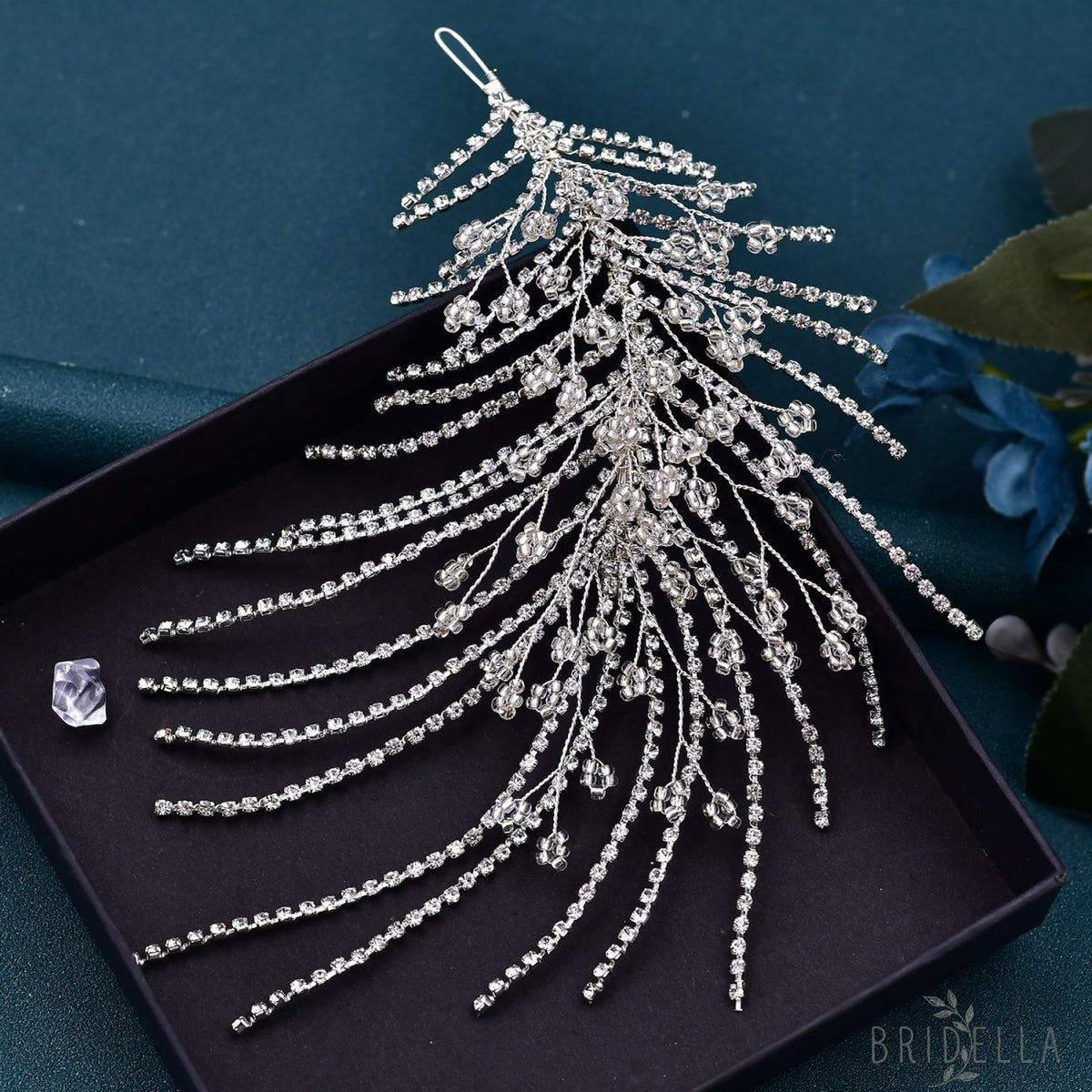 BHP188-S silver rhinestone bead headwear