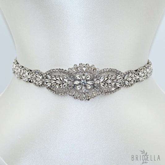 Silver Rhinestone Belt - Belts