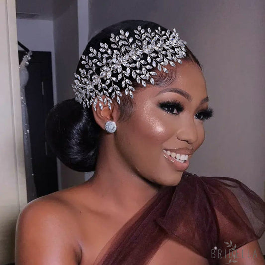 BHP311-S silver rhinestone hair comb