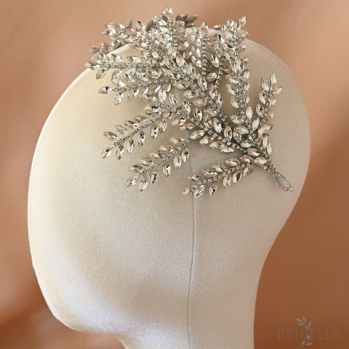 Silver Rhinestone Bridal Crown Tiara Wedding - Bridella BHP418-S - Silvery - HEADWEAR