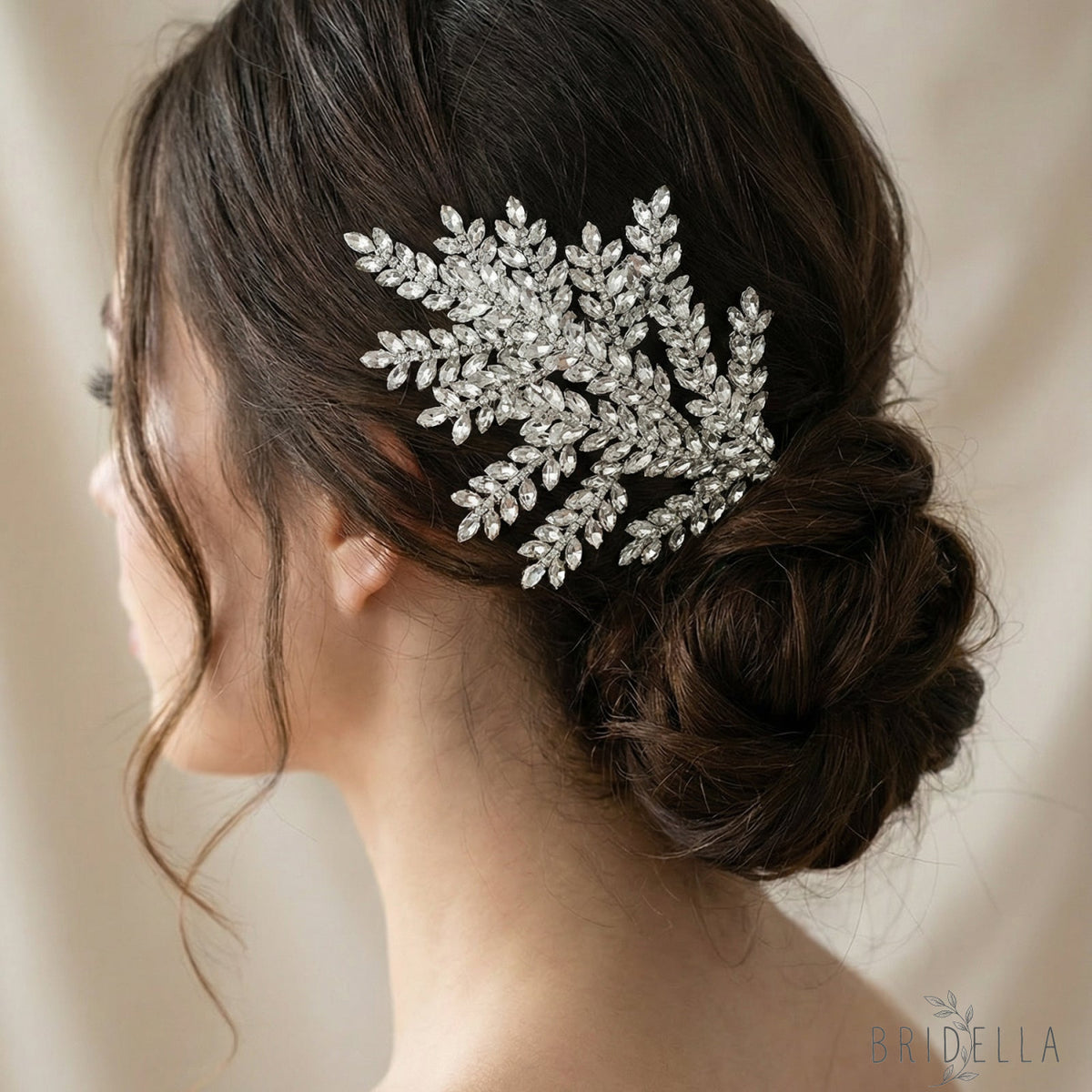 Silver Rhinestone Bridal Crown Tiara Wedding - Bridella BHP418-S - Silvery - HEADWEAR
