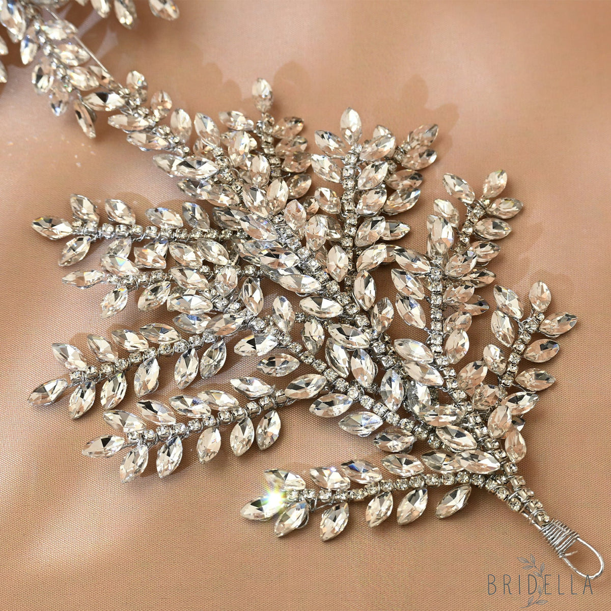 Silver Rhinestone Bridal Crown Tiara Wedding - Bridella BHP418-S - Silvery - HEADWEAR