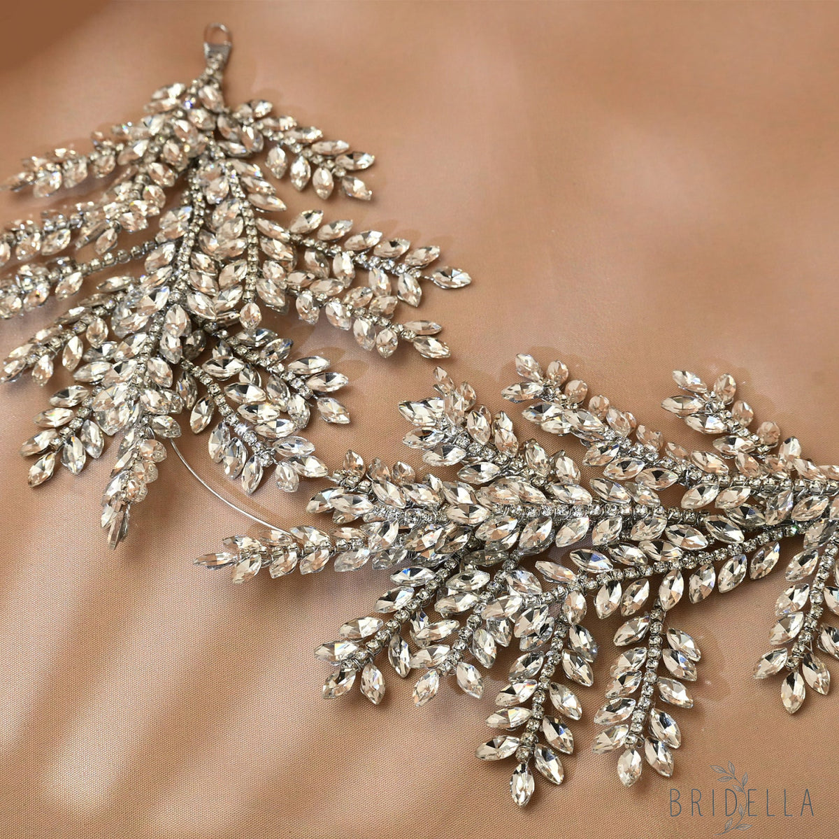 Silver Rhinestone Bridal Crown Tiara Wedding - Bridella BHP418-S - Silvery - HEADWEAR