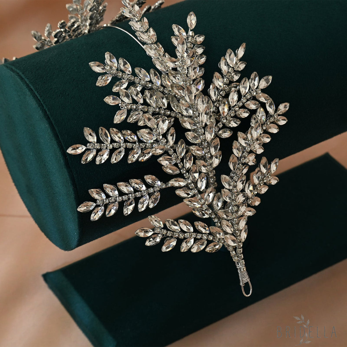 Silver Rhinestone Bridal Crown Tiara Wedding - Bridella BHP418-S - Silvery - HEADWEAR