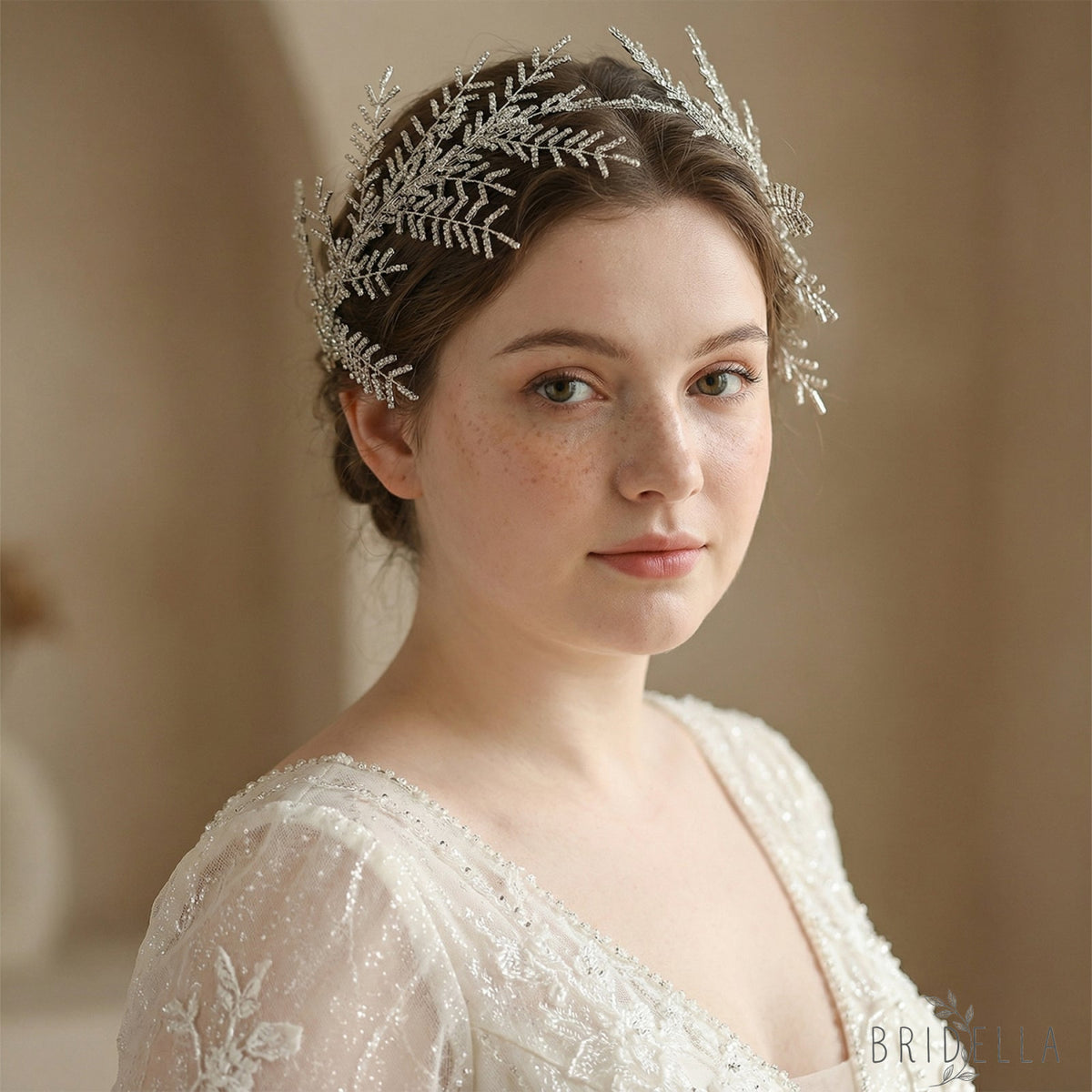 Silver Rhinestone Bridal Crown Tiara Wedding - Bridella BHP493-S - Silvery - HEADWEAR