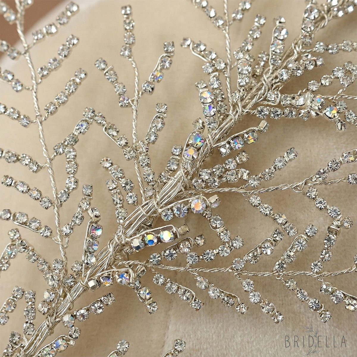 Silver Rhinestone Bridal Crown Tiara Wedding - Bridella BHP493-S - Silvery - HEADWEAR