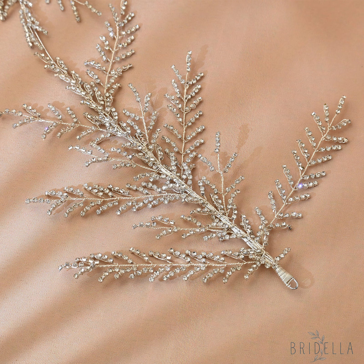 Silver Rhinestone Bridal Crown Tiara Wedding - Bridella BHP493-S - Silvery - HEADWEAR