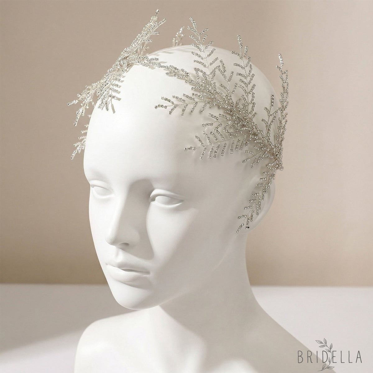 Silver Rhinestone Bridal Crown Tiara Wedding - Bridella BHP493-S - Silvery - HEADWEAR