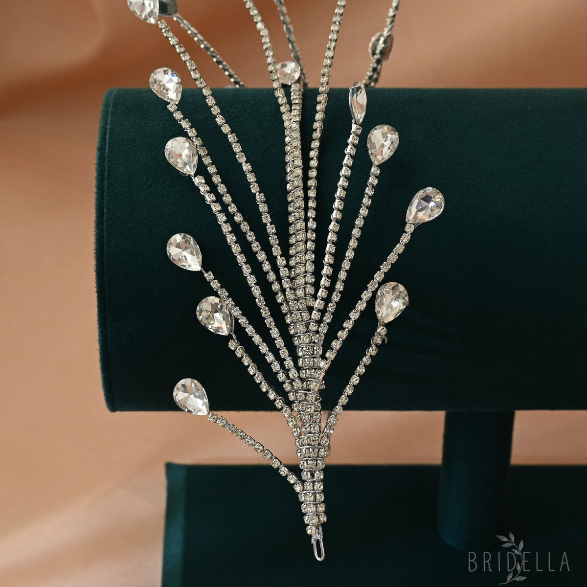 Silver Rhinestone Bridal Crown Tiara Wedding - Bridella BHP497-S - Silvery - HEADWEAR