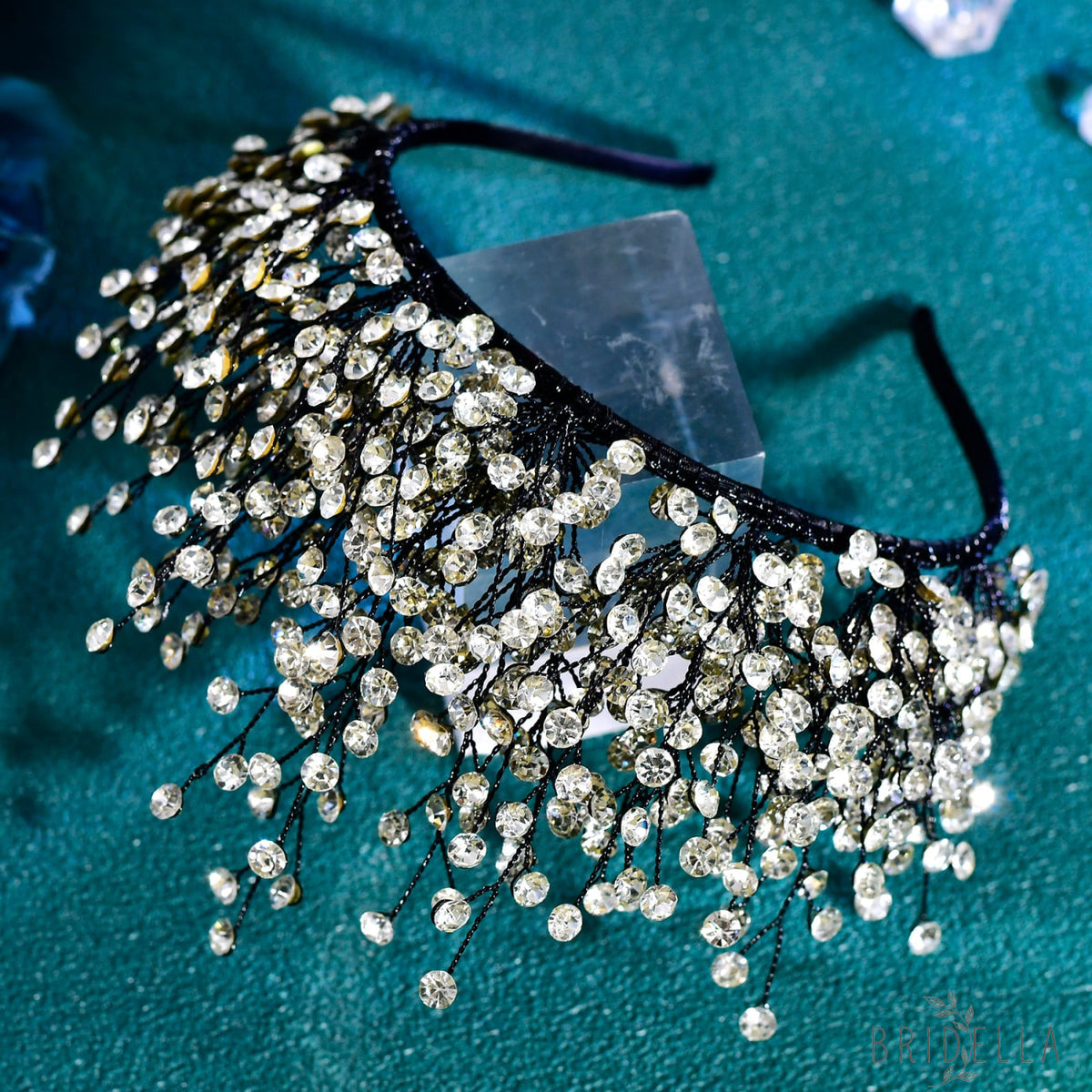 BHP846-S silver rhinestone crown