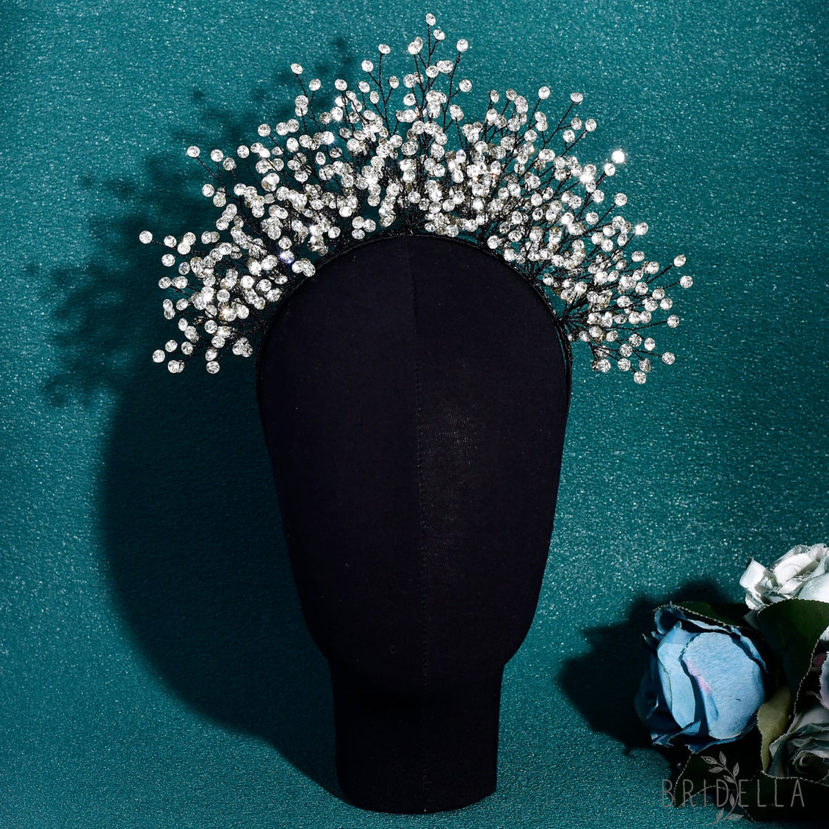 BHP846-S silver rhinestone crown