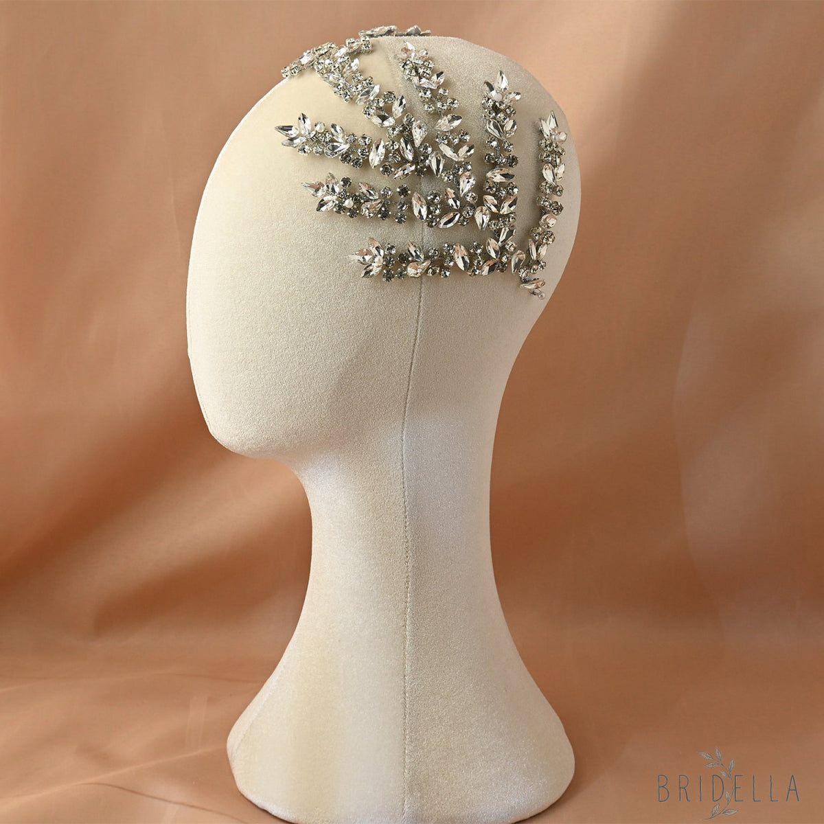 Silver Rhinestone Bridal Crown Wedding Hairpiece - Bridella BHP425-S - Silvery - HEADWEAR