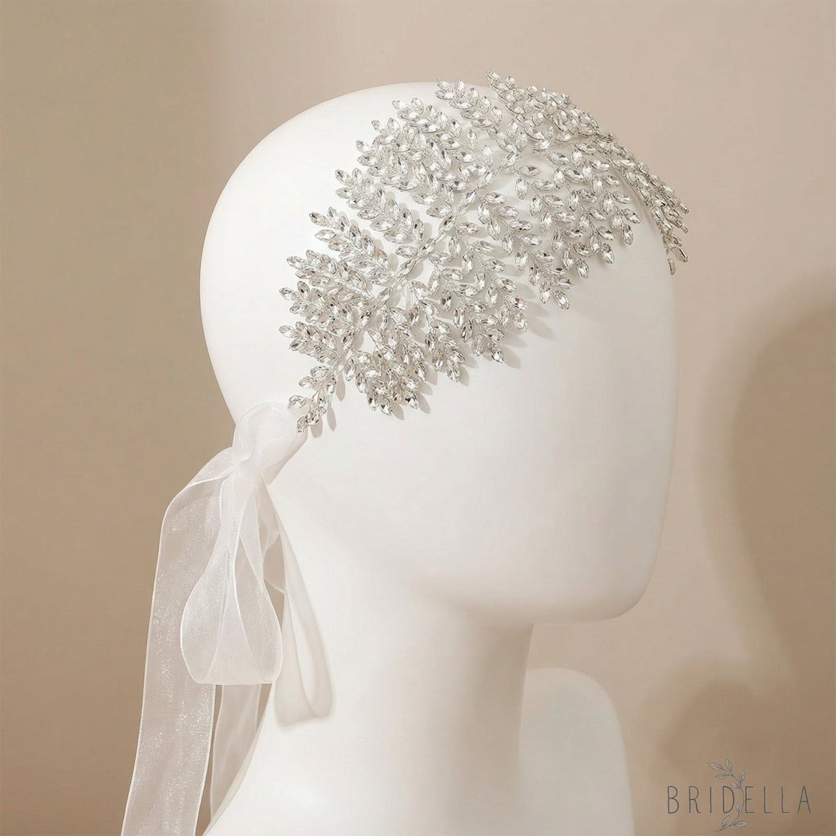 Silver Rhinestone Bridal Crown Wedding Headpiece - Bridella BHP238-S - Silvery - HEADWEAR