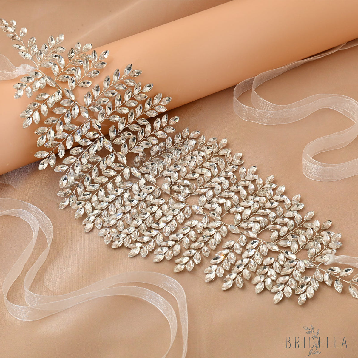 Silver Rhinestone Bridal Crown Wedding Headpiece - Bridella BHP238-S - Silvery - HEADWEAR