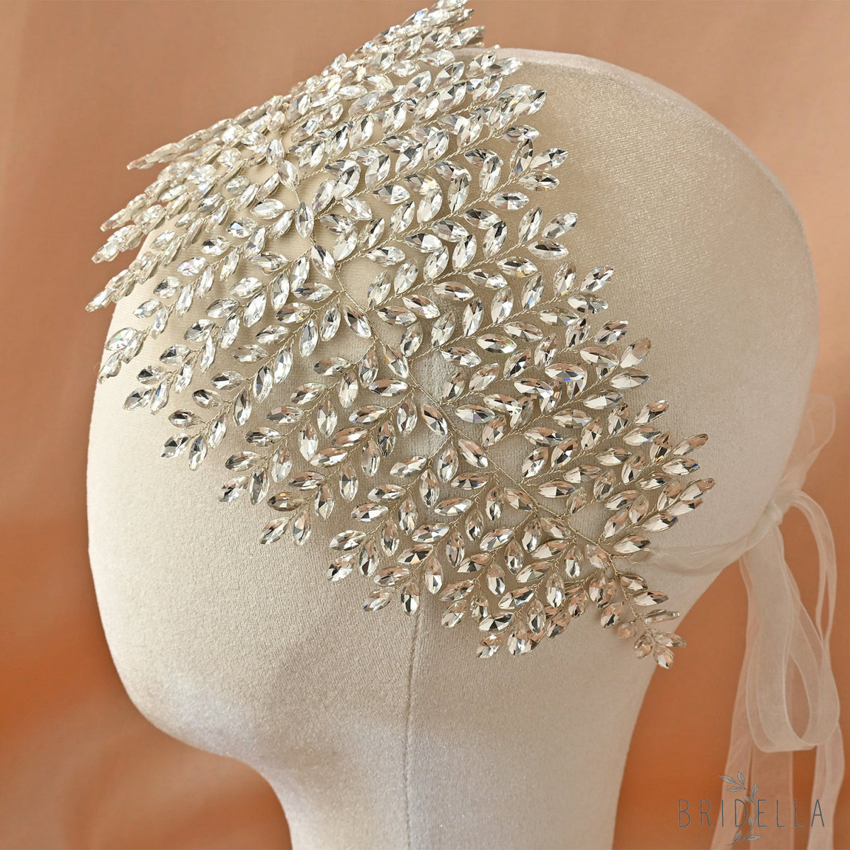 Silver Rhinestone Bridal Crown Wedding Headpiece - Bridella BHP238-S - Silvery - HEADWEAR