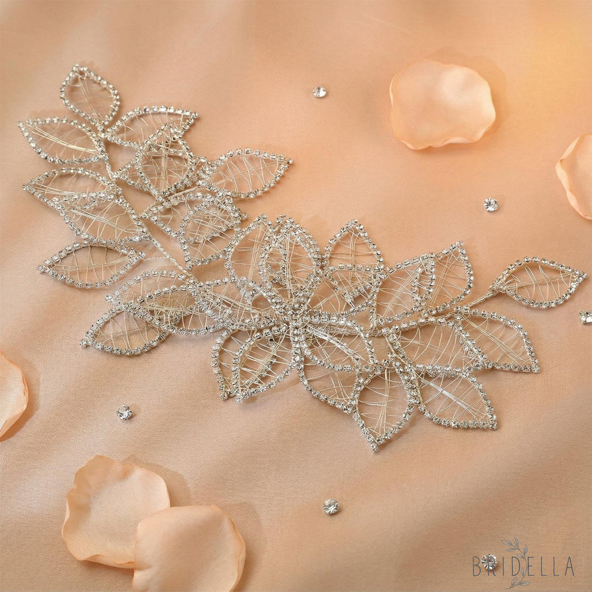 Silver Rhinestone Bridal Crown Wedding Headpiece - Bridella BHP256-S - Silvery - HEADWEAR