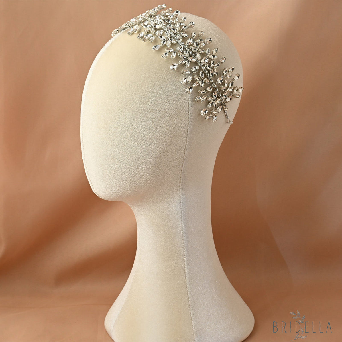 Silver Rhinestone Bridal Crown Wedding Headpiece - Bridella BHP404-S - Silvery - HEADWEAR