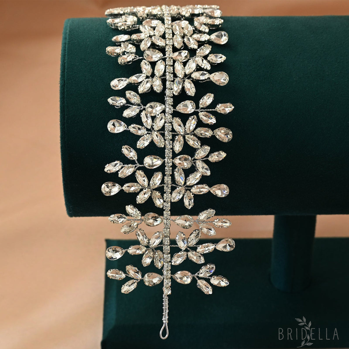 Silver Rhinestone Bridal Crown Wedding Headpiece - Bridella BHP404-S - Silvery - HEADWEAR