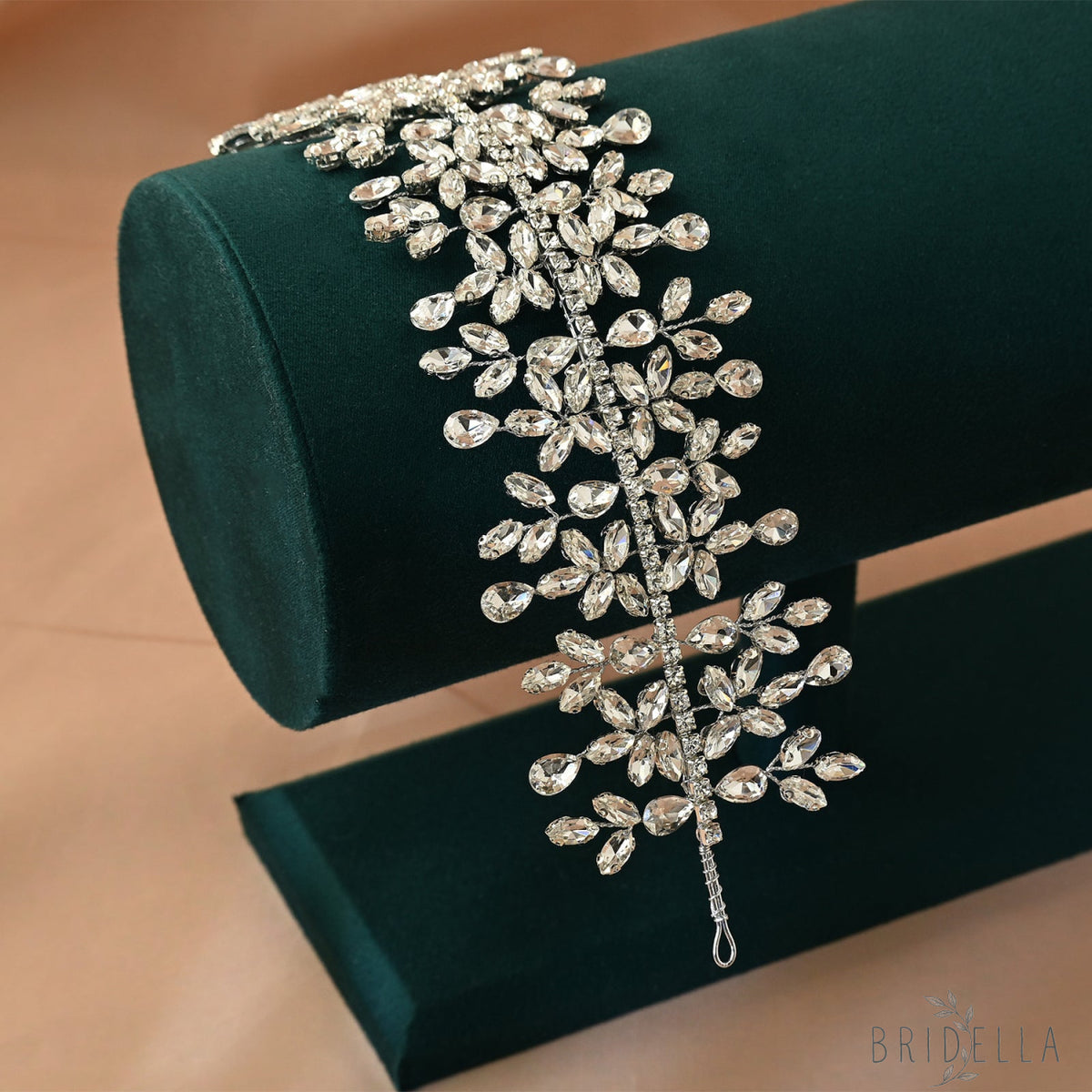 Silver Rhinestone Bridal Crown Wedding Headpiece - Bridella BHP404-S - Silvery - HEADWEAR