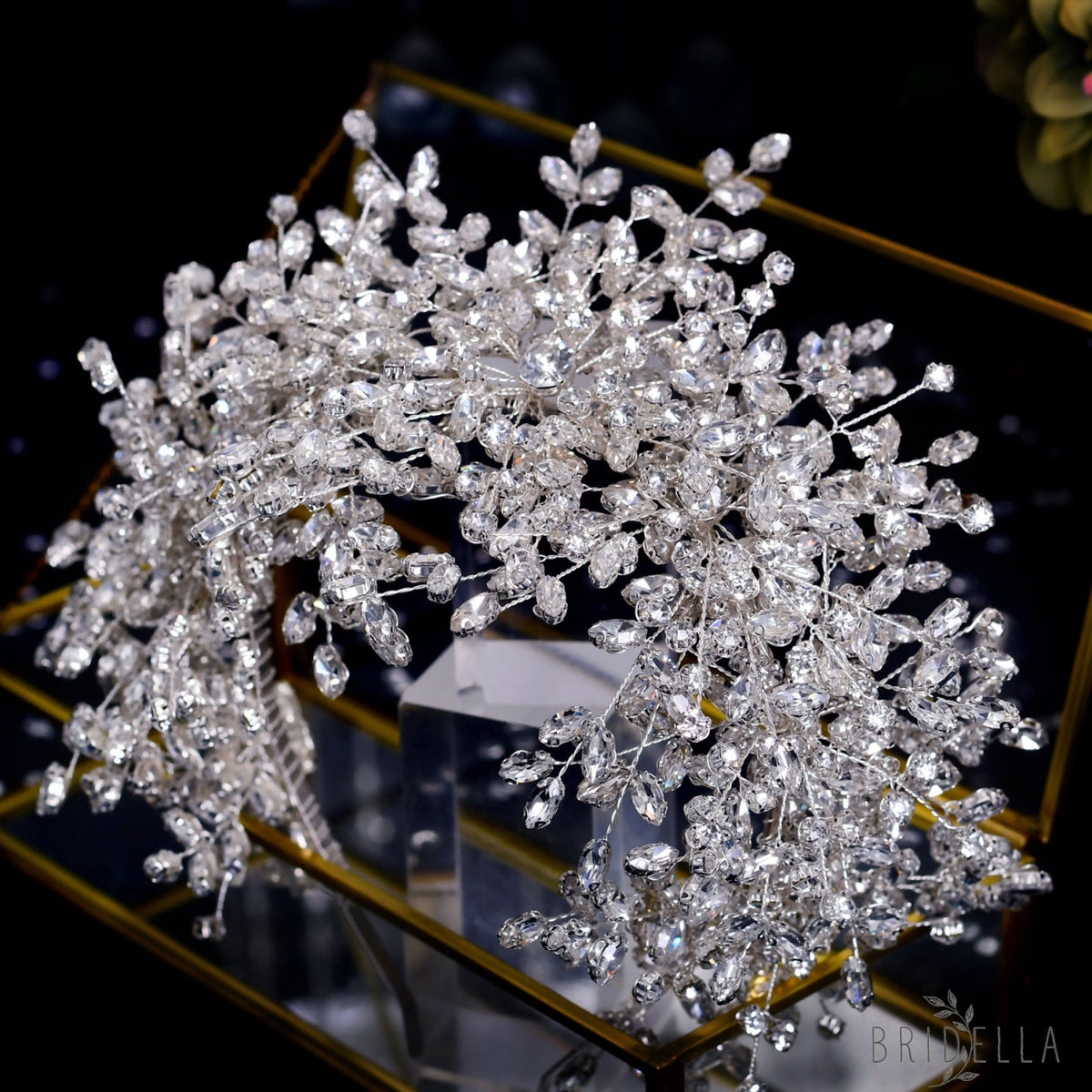 BHP385-S silver rhinestone headwear
