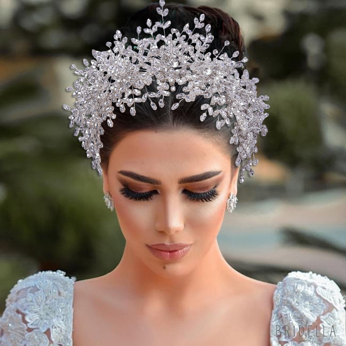 BHP385-S silver rhinestone headwear