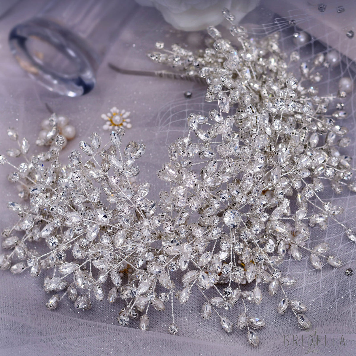 BHP385-S silver rhinestone headwear