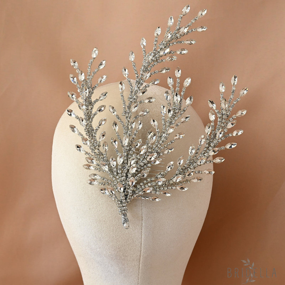 Silver Rhinestone Bridal Hair Comb Wedding - Bridella BHP498-S - Silvery - HEADWEAR