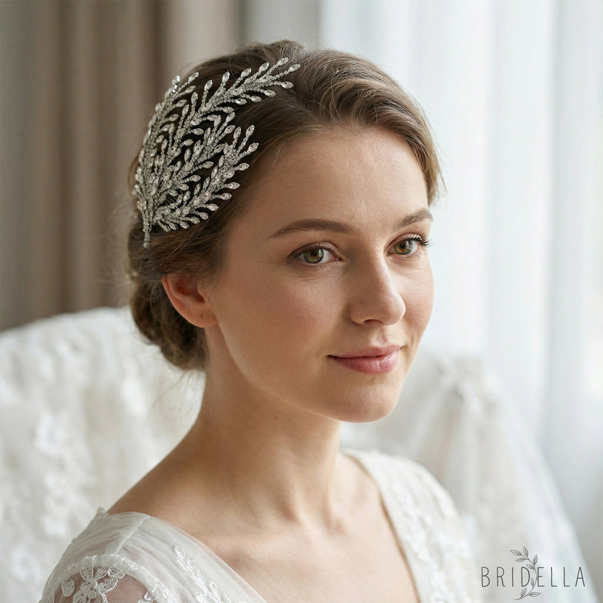 Silver Rhinestone Bridal Hair Comb Wedding - Bridella BHP498-S - Silvery - HEADWEAR