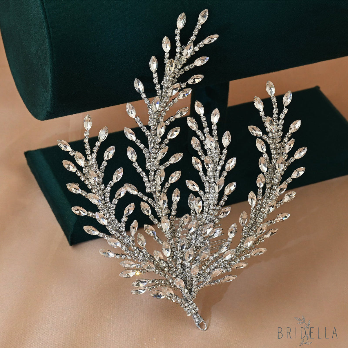 Silver Rhinestone Bridal Hair Comb Wedding - Bridella BHP498-S - Silvery - HEADWEAR