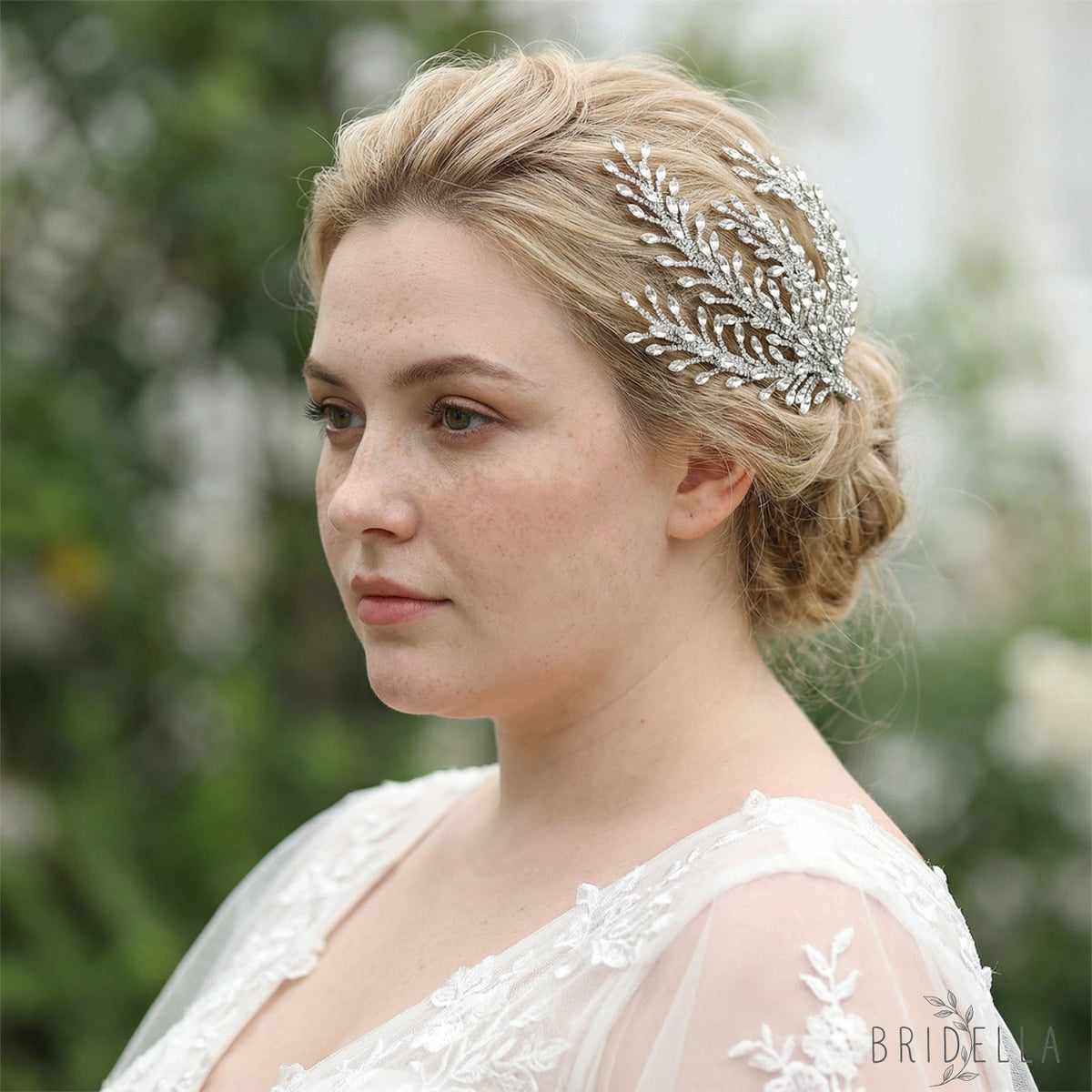 Silver Rhinestone Bridal Hair Comb Wedding - Bridella BHP498-S - Silvery - HEADWEAR