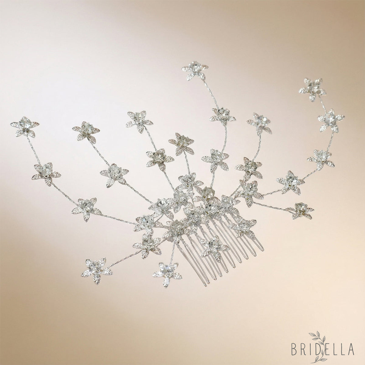 Silver Rhinestone Bridal Hair Comb Wedding - Bridella BHP502-S - Silvery - HEADWEAR
