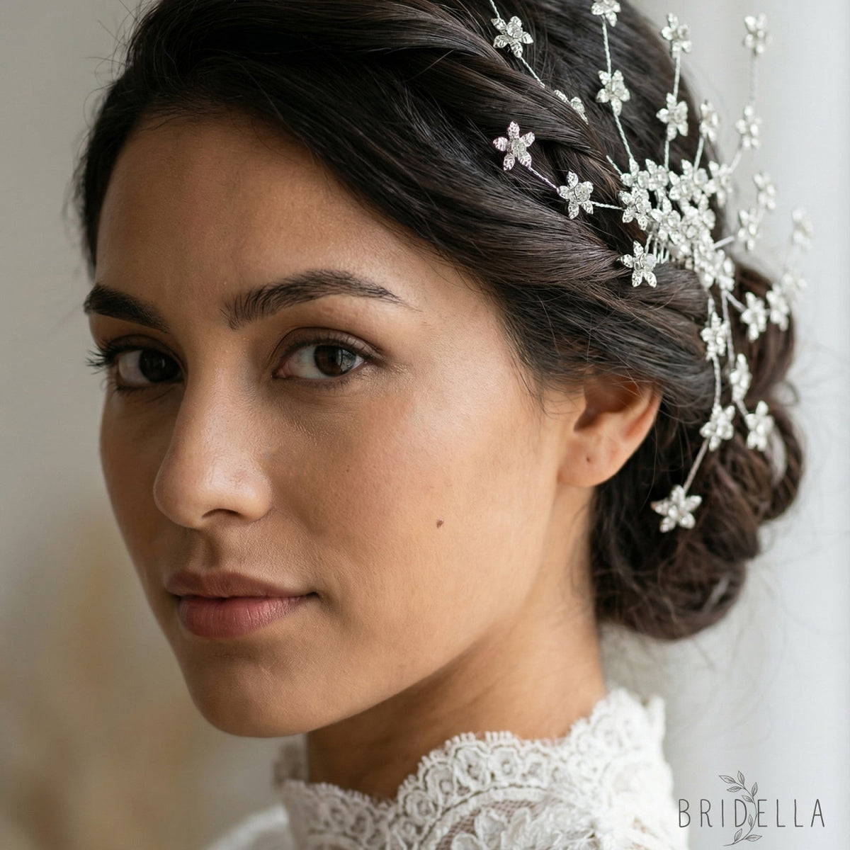 Silver Rhinestone Bridal Hair Comb Wedding - Bridella BHP502-S - Silvery - HEADWEAR