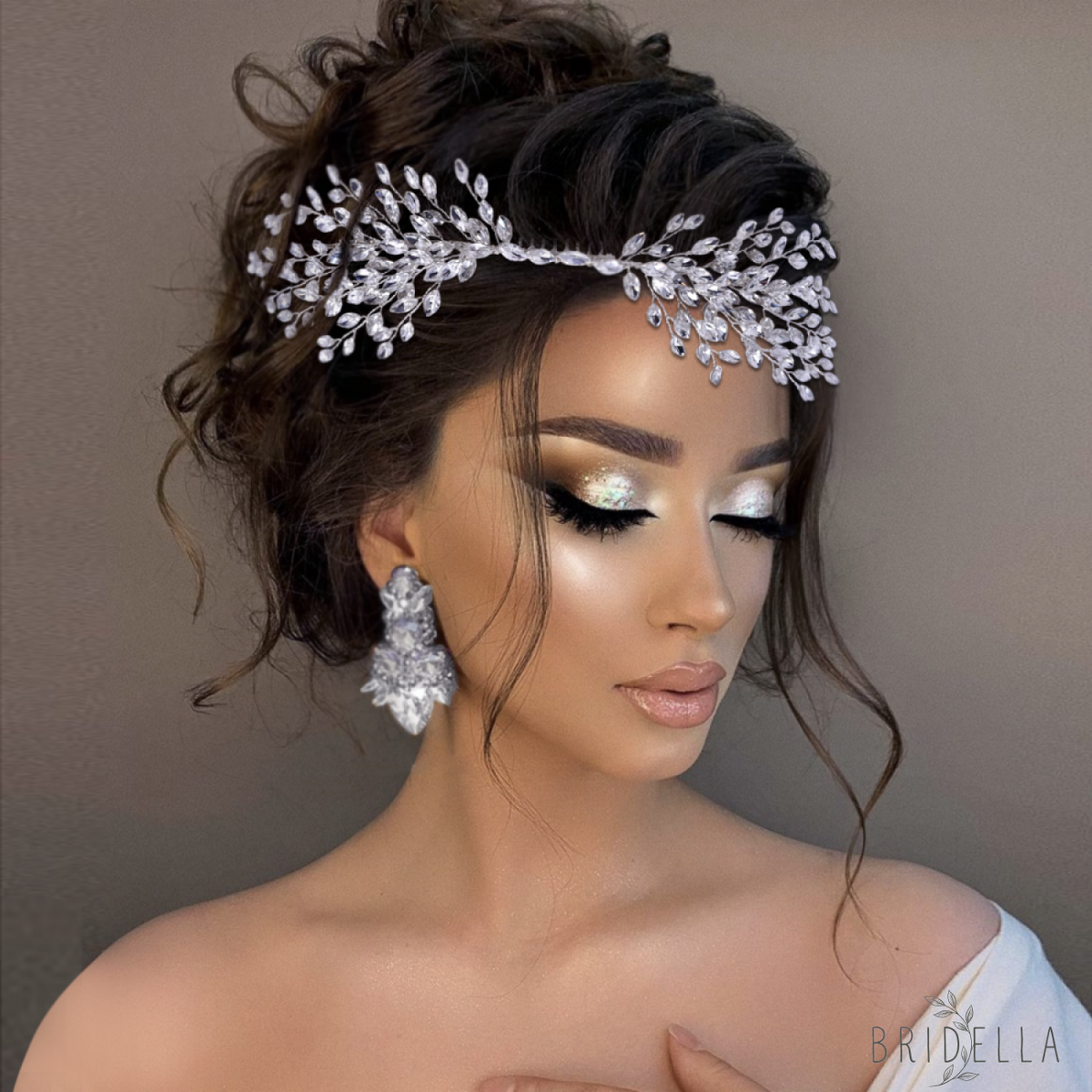 BHP276-S silver rhinestone hair comb