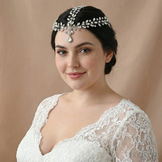 Silver Rhinestone Bridal Hair Comb Wedding Headpiece - Bridella BHP541-S - Silvery - HEADWEAR