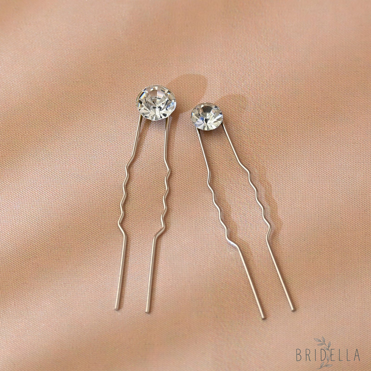 Silver Rhinestone Bridal Hair Pins Set - Bridella BHP535-S - Silvery - HEADWEAR