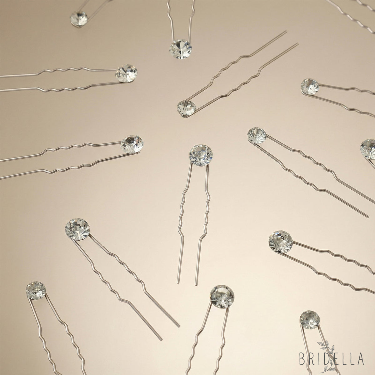 Silver Rhinestone Bridal Hair Pins Set - Bridella BHP535-S - Silvery - HEADWEAR