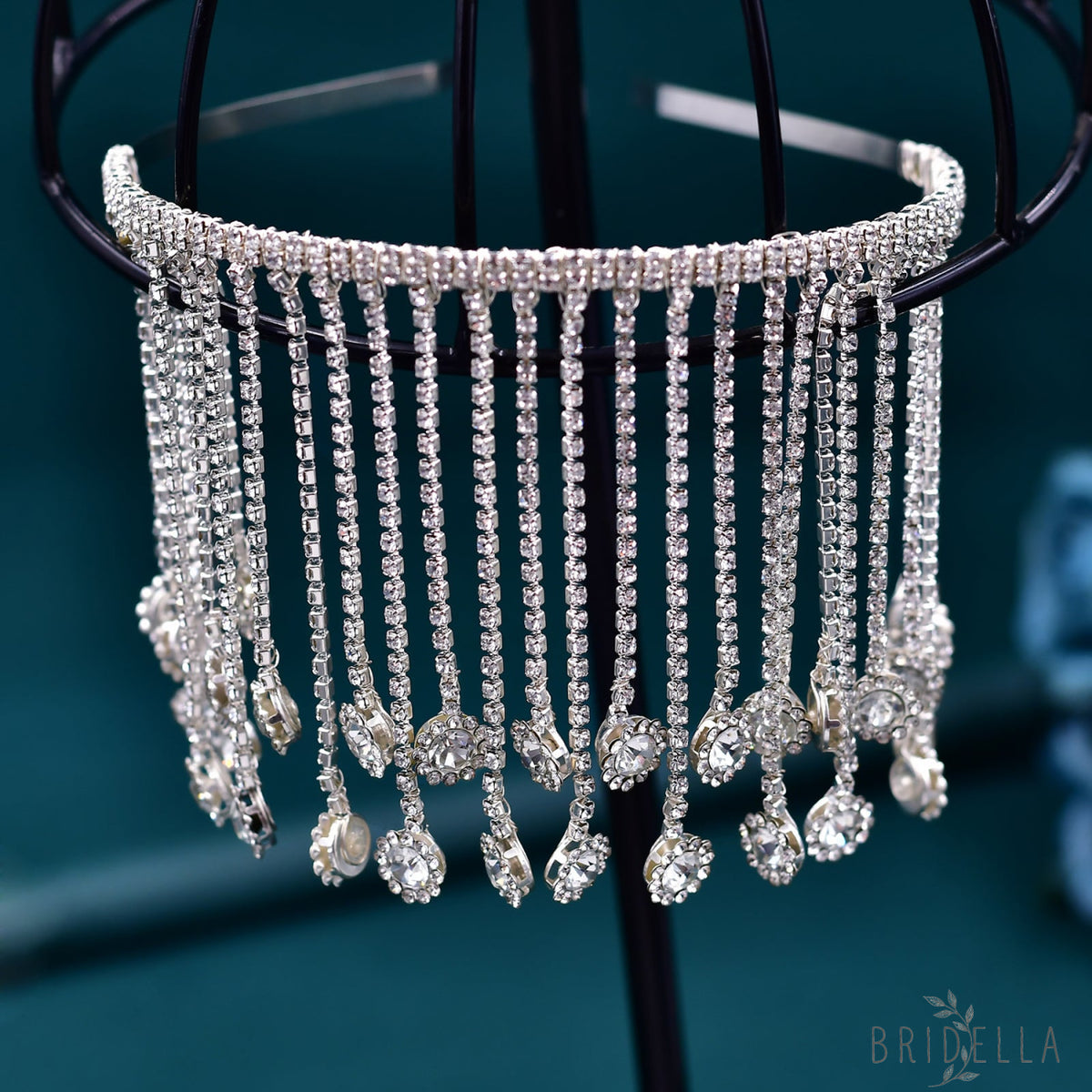 BHP558-S silver rhinestone headwear