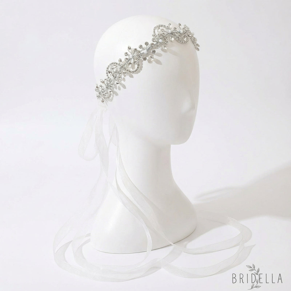 Silver Rhinestone Bridal Headband Bridella BHP266-S - Silvery - HEADWEAR