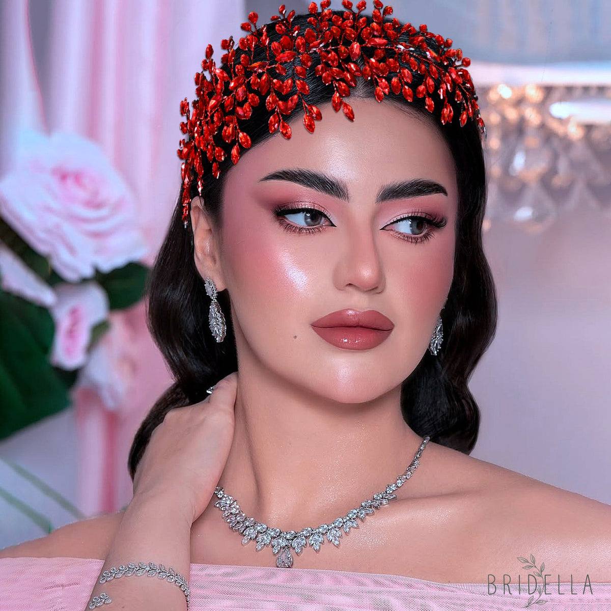 Silver Rhinestone Bridal Headband for Wedding - Bridella BHP237-S